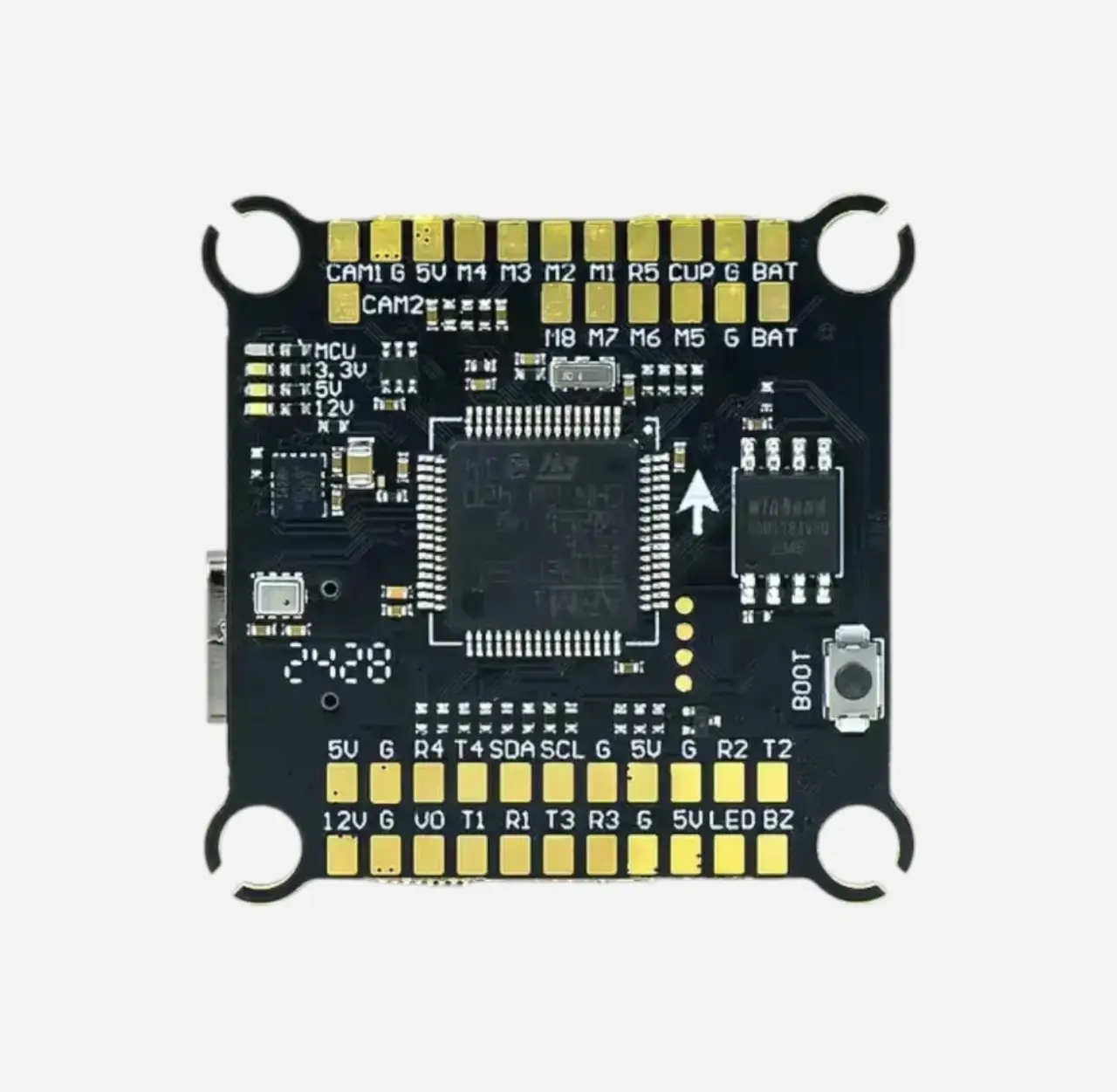 Політний контролер (стек) Axisflying Argus PRO 80A F722 8S 8BIT - Зображення 7