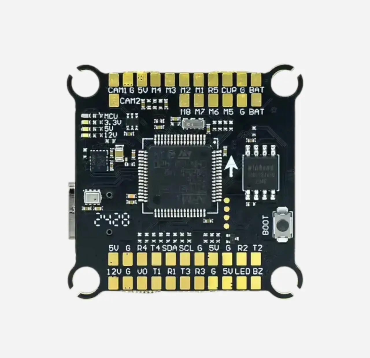 Політний контролер (стек) Axisflying Argus PRO 80A F722 8S 8BIT - Зображення 5